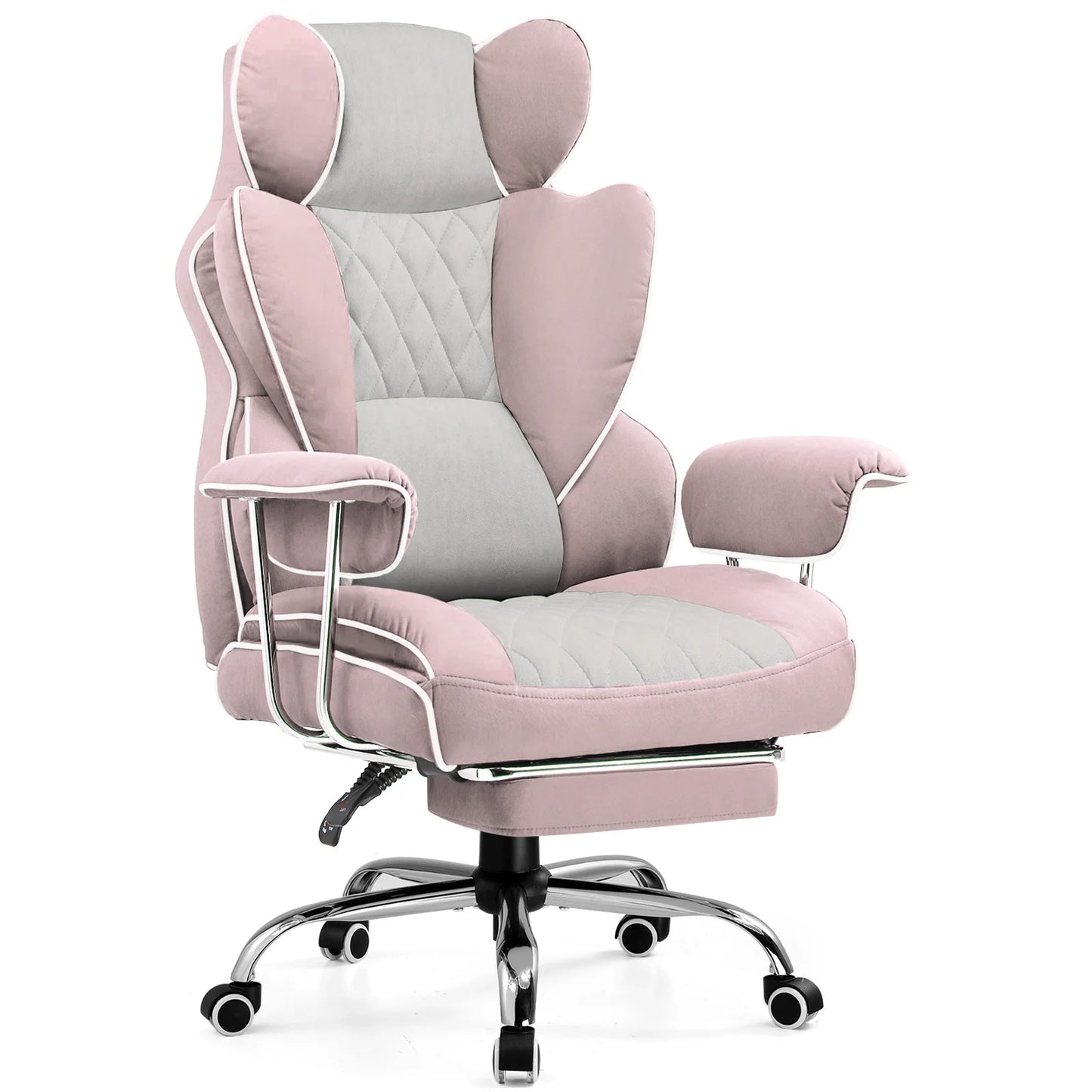 Big and Tall Ergonomic Gaming & Office Chair with Footrest – Pocket Spring Lumbar Support, High Back, 400 lb Capacity