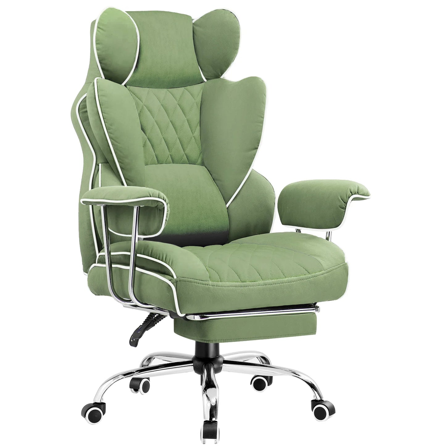 Big and Tall Ergonomic Gaming & Office Chair with Footrest – Pocket Spring Lumbar Support, High Back, 400 lb Capacity
