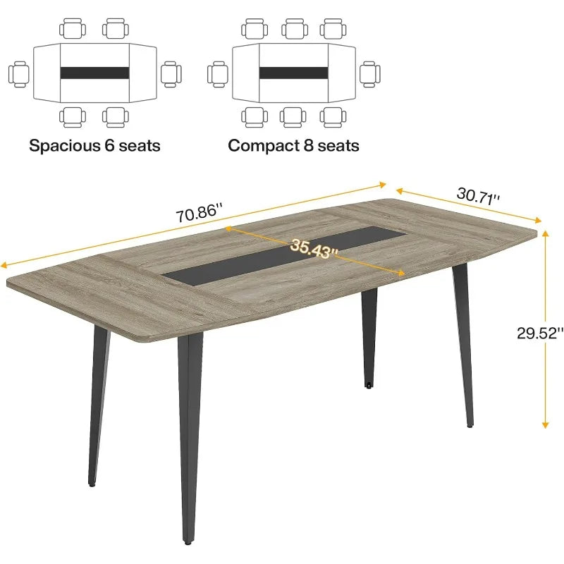 Boat Shaped Focus Conference Boardroom Table