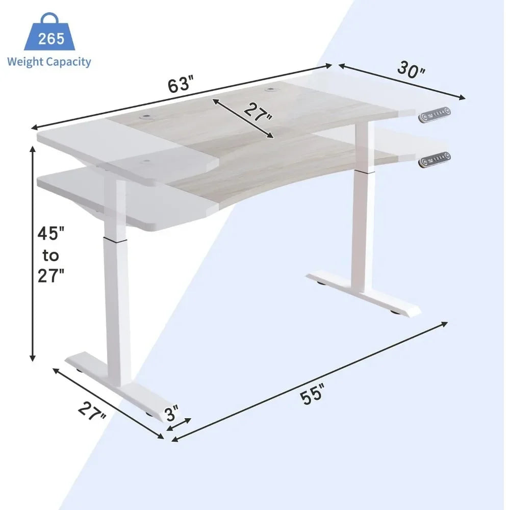 Dual Motor Standing Desk + Compact Treadmill Focus Combo