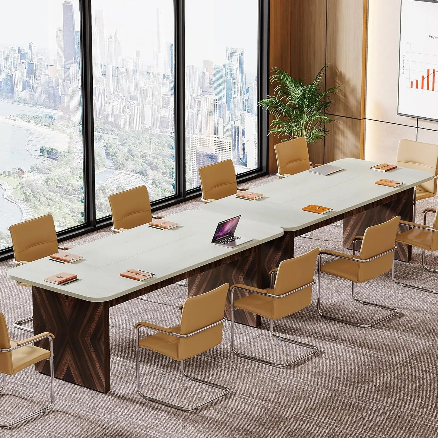 Focus & Furnished 6FT Modern Conference Table – 70.8" Rectangular Meeting Desk for Office & Team Spaces