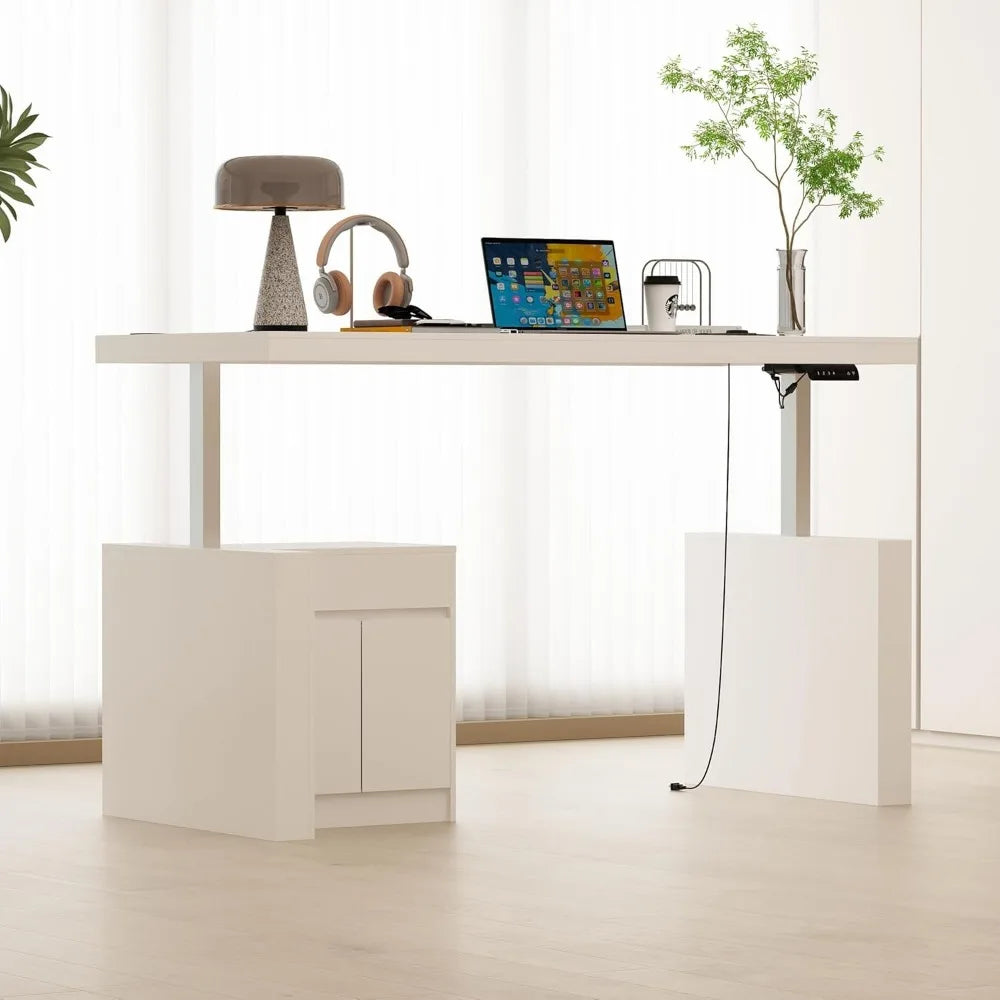 Focus Combo 70" Electric Adjustable Standing Desk with Walking Pad Treadmill