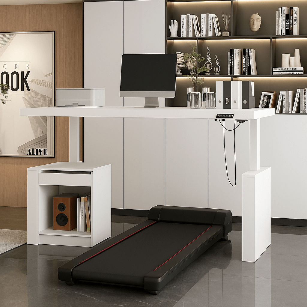 Focus Combo 70" Electric Adjustable Standing Desk with Walking Pad Treadmill