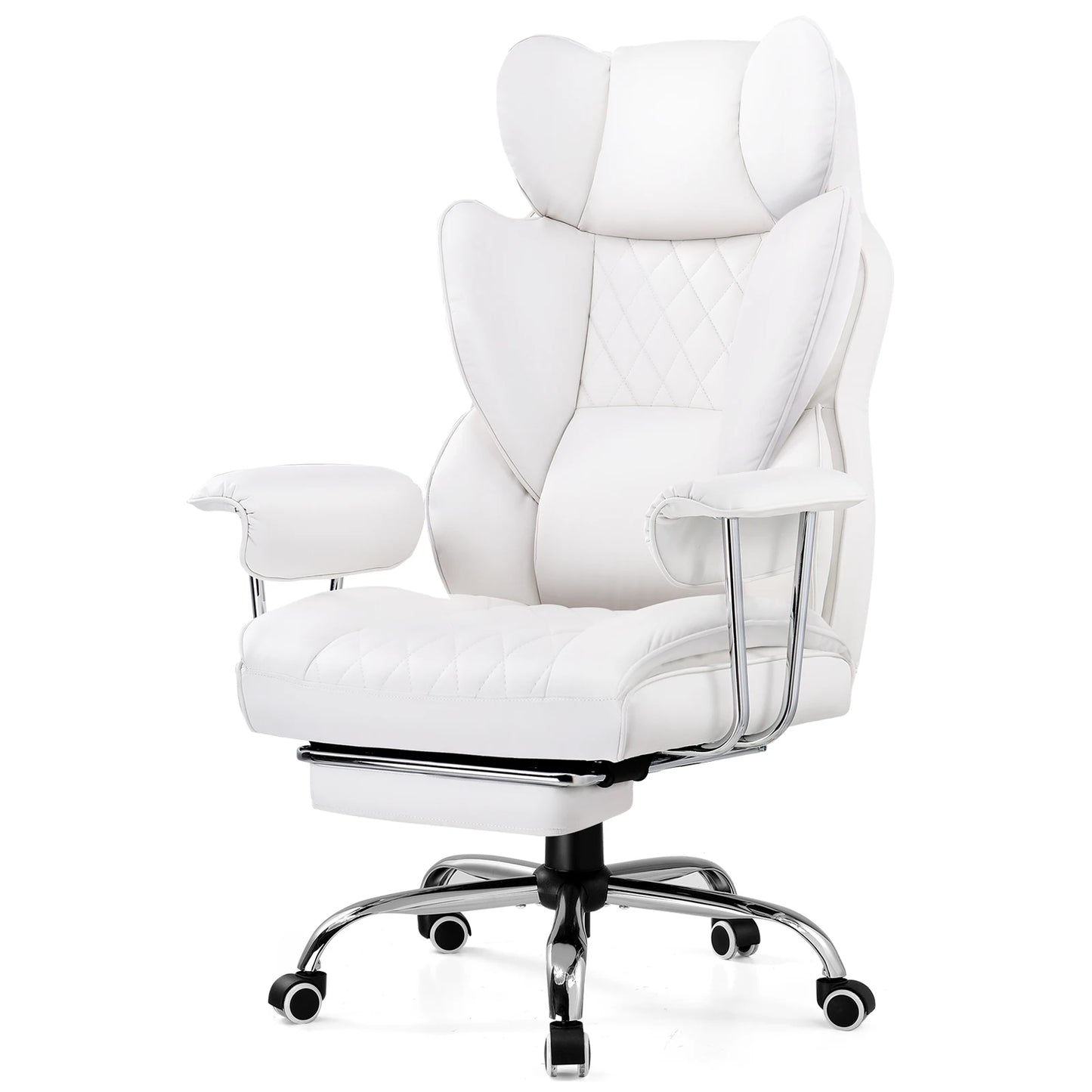 Big and Tall Ergonomic Gaming & Office Chair with Footrest – Pocket Spring Lumbar Support, High Back, 400 lb Capacity