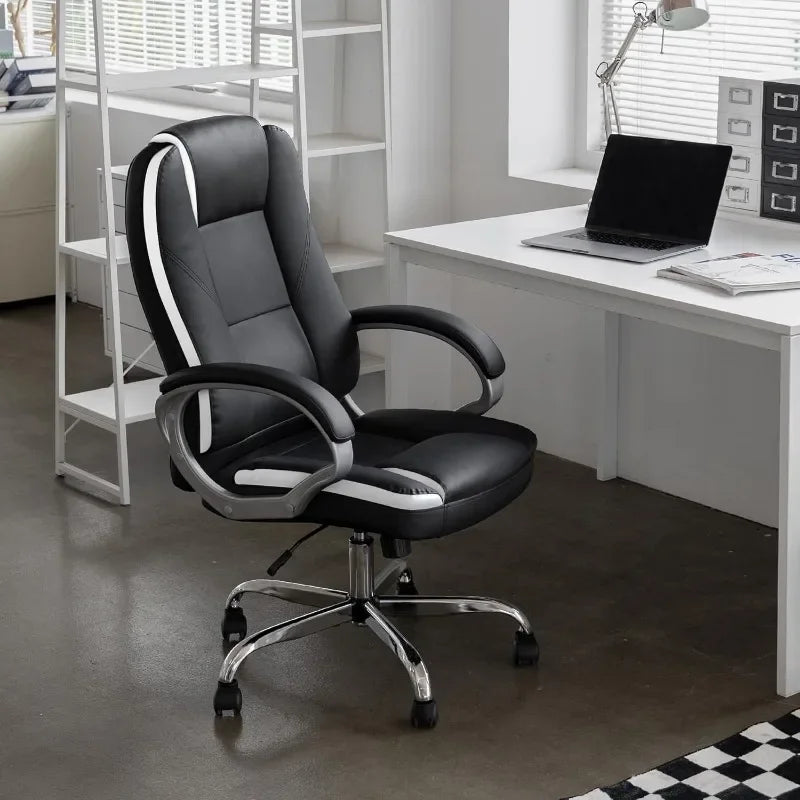 Black office chair in a modern office gaming set u.