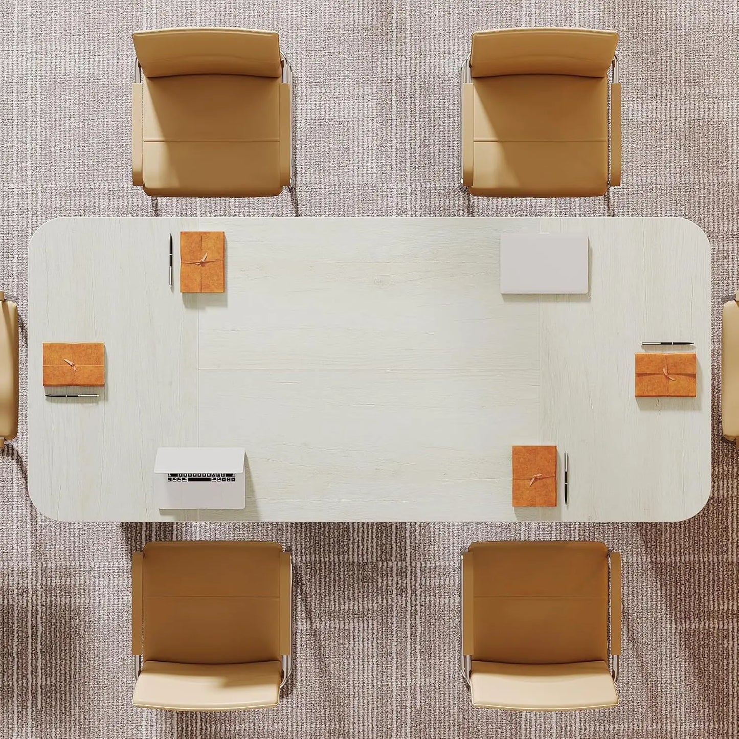 Focus & Furnished 6FT Modern Conference Table – 70.8" Rectangular Meeting Desk for Office & Team Spaces
