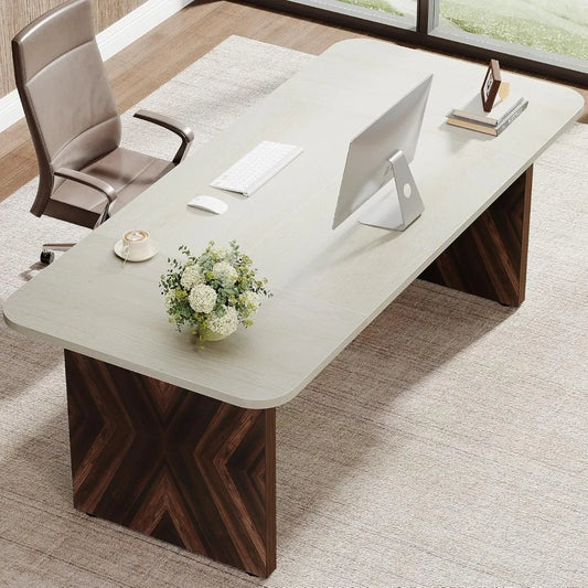 Focus & Furnished 6FT Modern Conference Table – 70.8" Rectangular Meeting Desk for Office & Team Spaces
