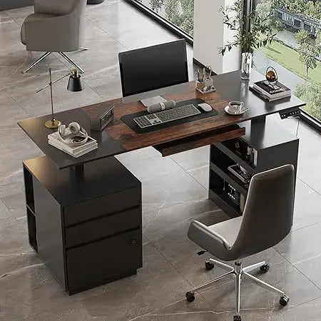 Focus Combo 70" Electric Adjustable Standing Desk with Walking Pad Treadmill