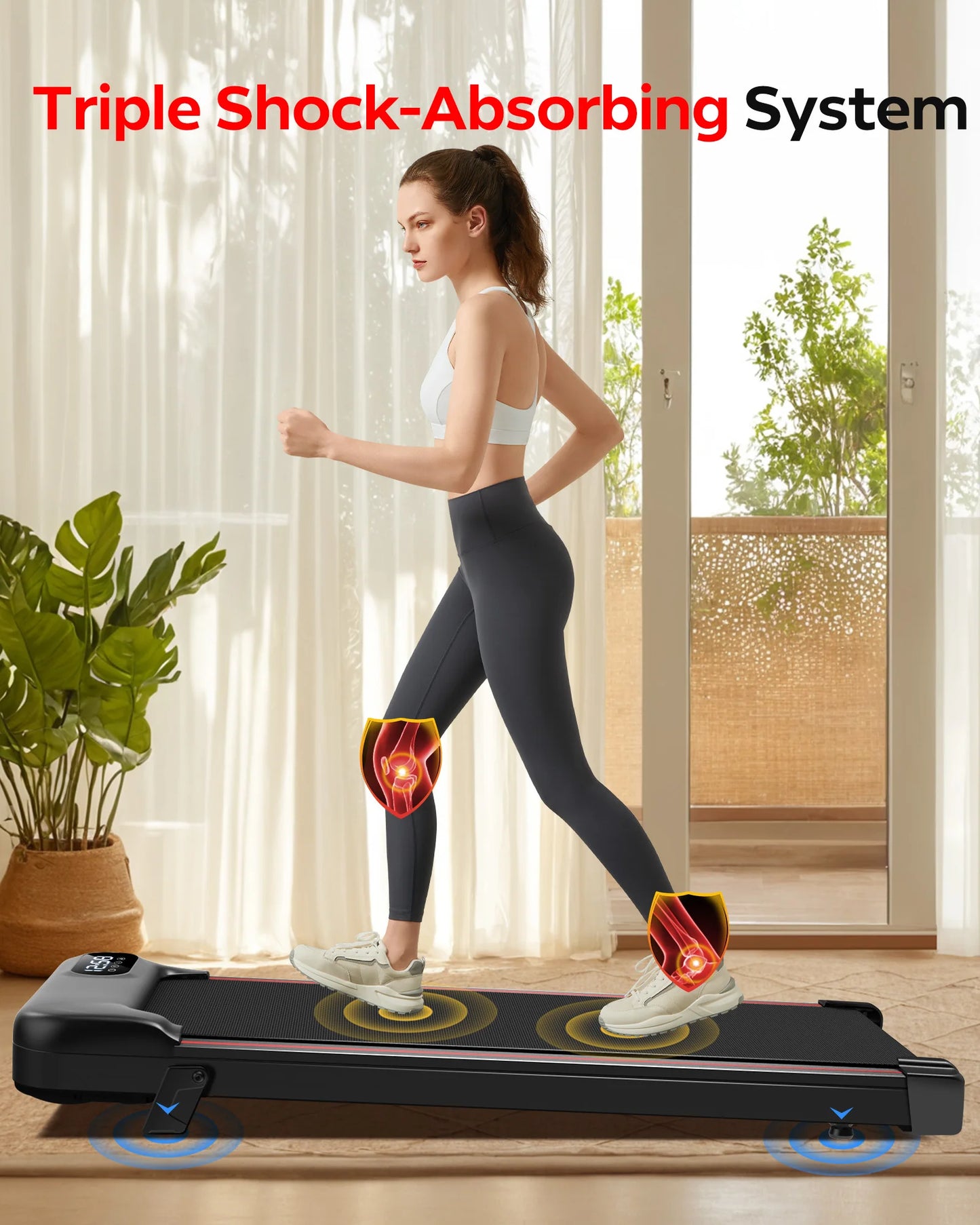 Focus Incline Walking Pad Treadmill – Compact 3-in-1 Under Desk Treadmill